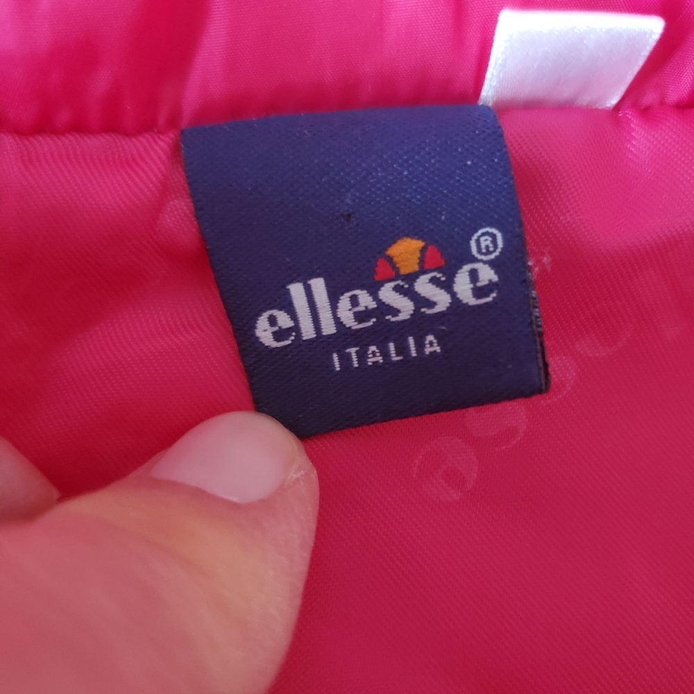 Ellesse lightweight puffer Jacket with Knitted sleeves Red - Picture 6 of 9